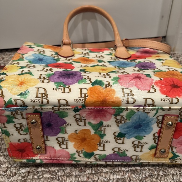 Dooney & Bourke Leather Hibiscus Floral Janine Handbag, fine condition - Picture 11 of 11